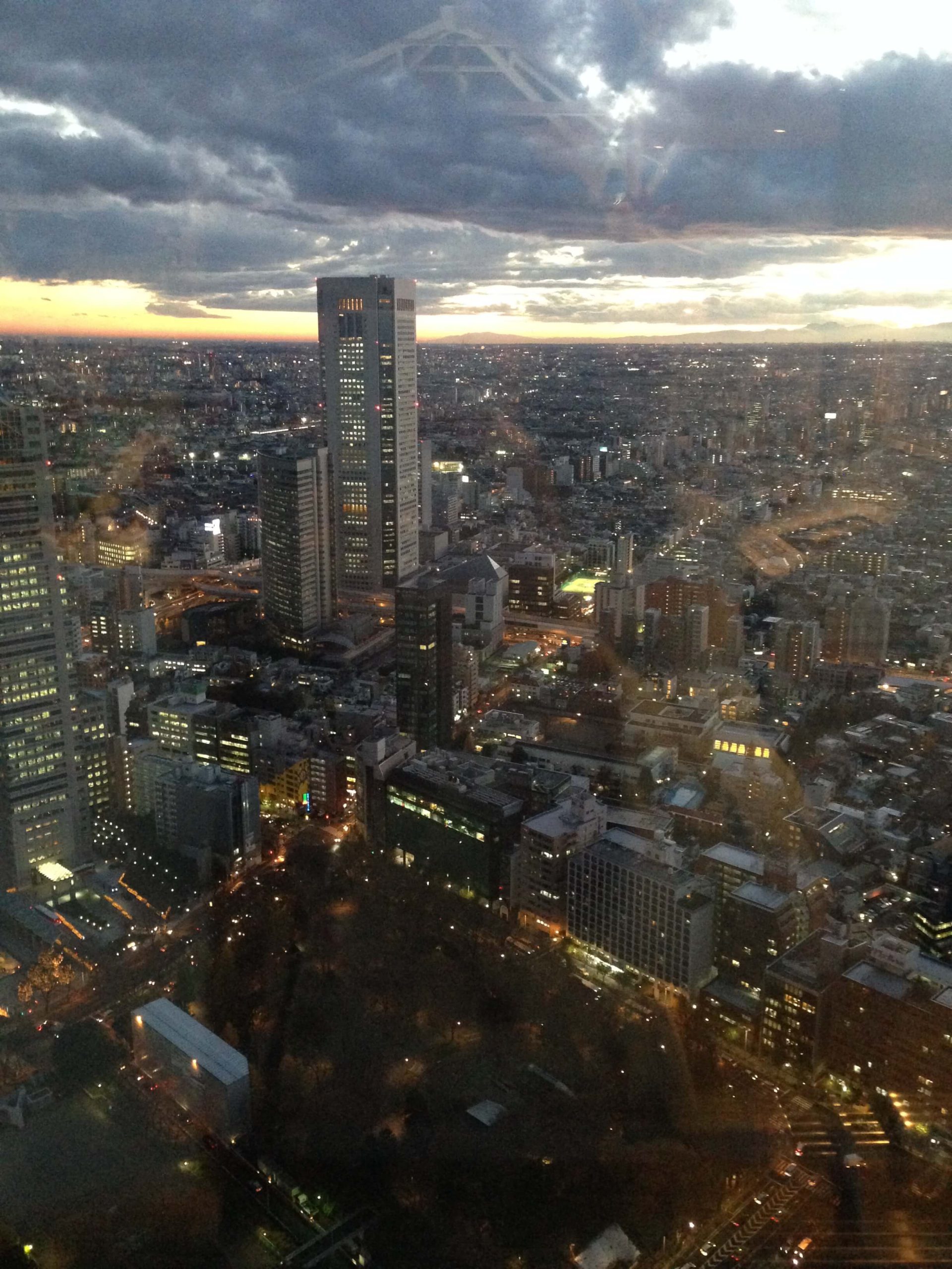 都庁展望台　夕方の景色